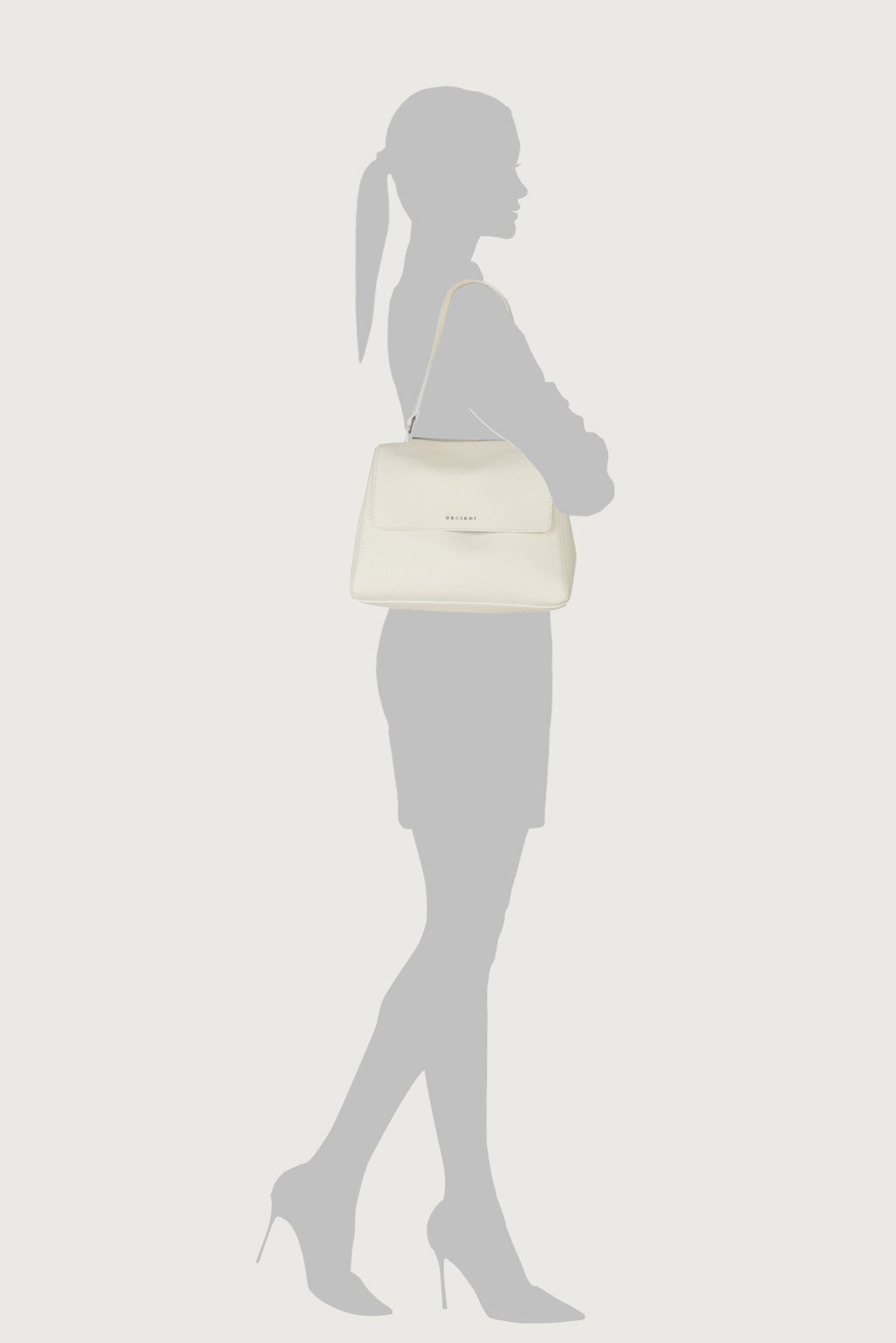 Orciani Sveva Medium Soft Bag White Woman-5