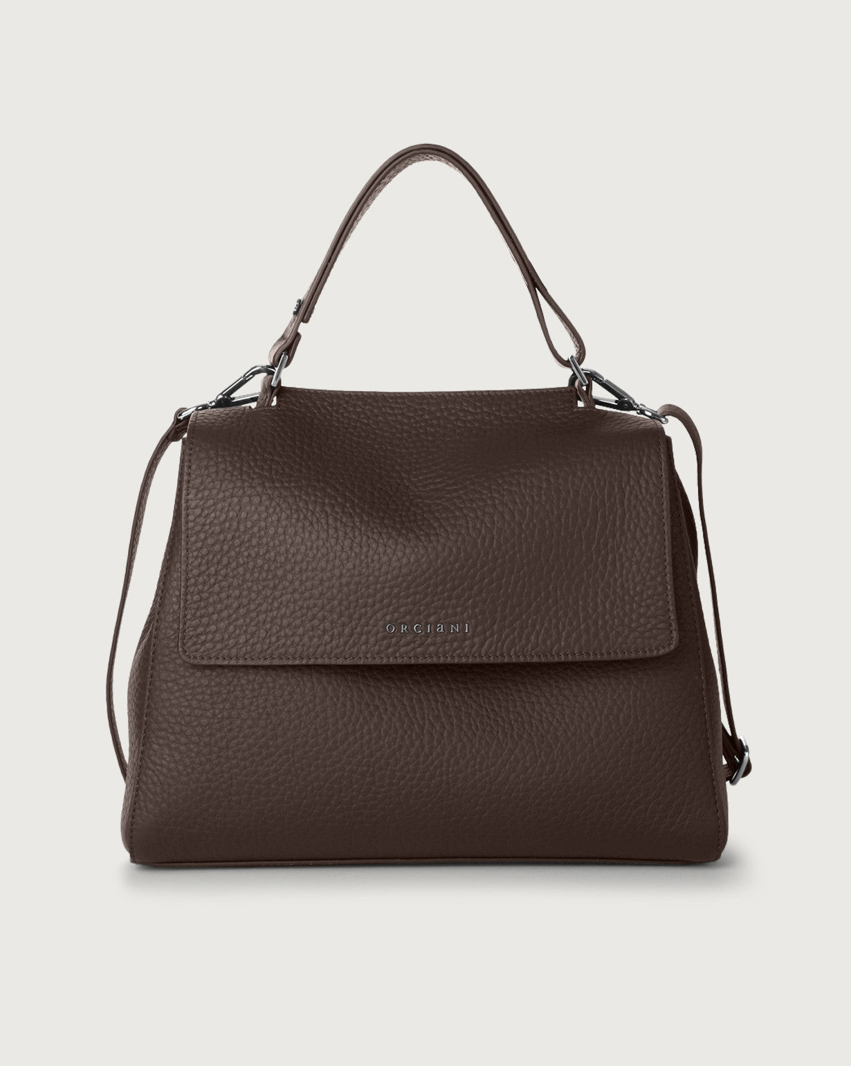 Orciani Sveva Medium Tr Soft Bag Dark Brown Woman-4