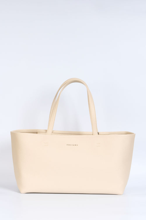 Orciani Borsa Tata Shopper XL Avorio Donna