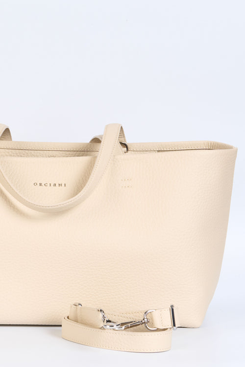 Orciani Borsa Tata Shopper XL Avorio Donna-2