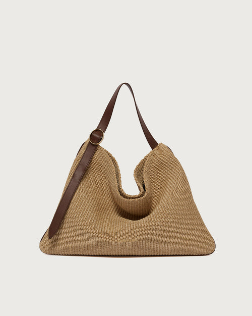 Orciani Borsa Todo Media Rafia Biscotto Donna