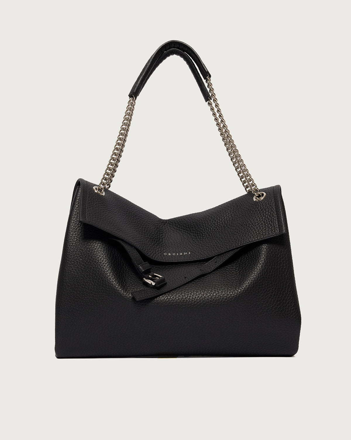 Orciani Borsa VENUS MEDIA SOFT in pelle nero donna-1