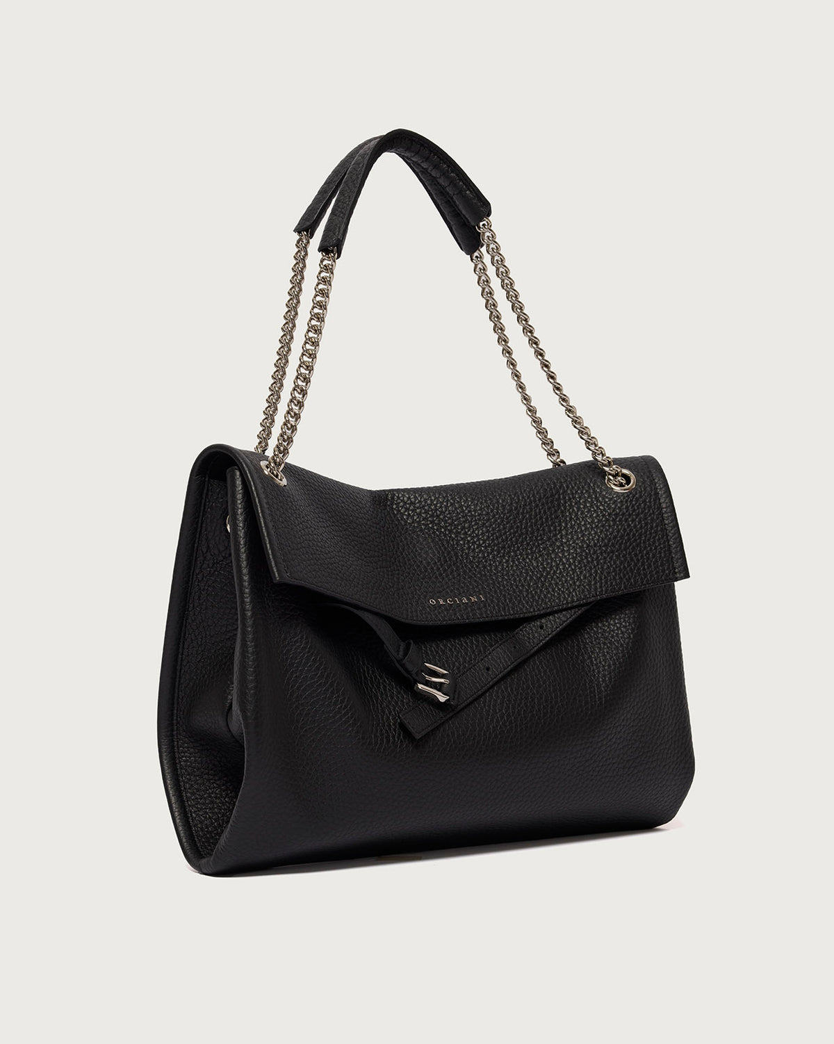 Orciani Borsa VENUS MEDIA SOFT in pelle nero donna-2