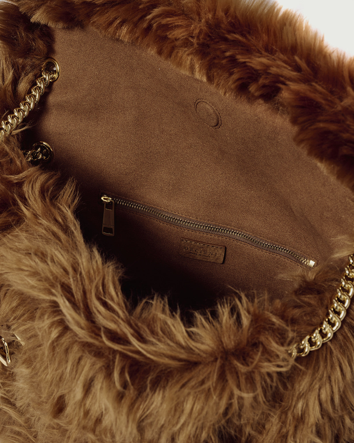 Orciani Borsa Venus Eco-Fur Terra Donna-3