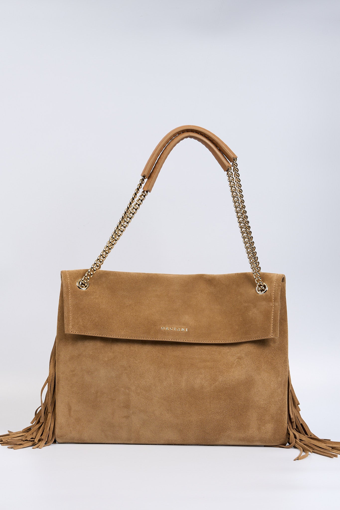 Orciani Borsa Venus Frange Biscotto Donna-1