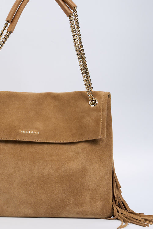 Orciani Borsa Venus Frange Biscotto Donna-2