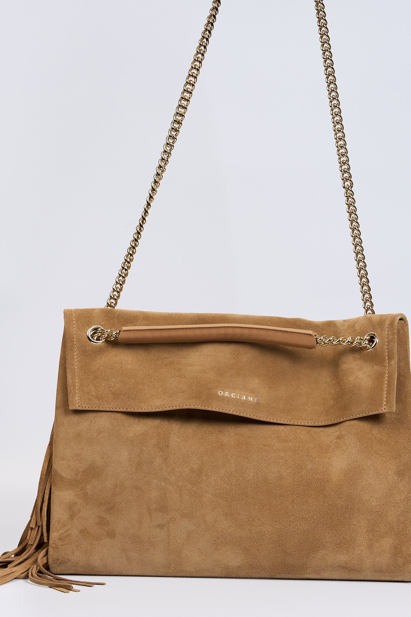 Orciani Borsa Venus Frange Biscotto Donna-7