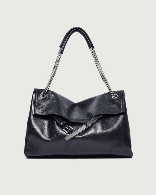 Orciani Borsa Venus Pelle Lucida Nero Donna