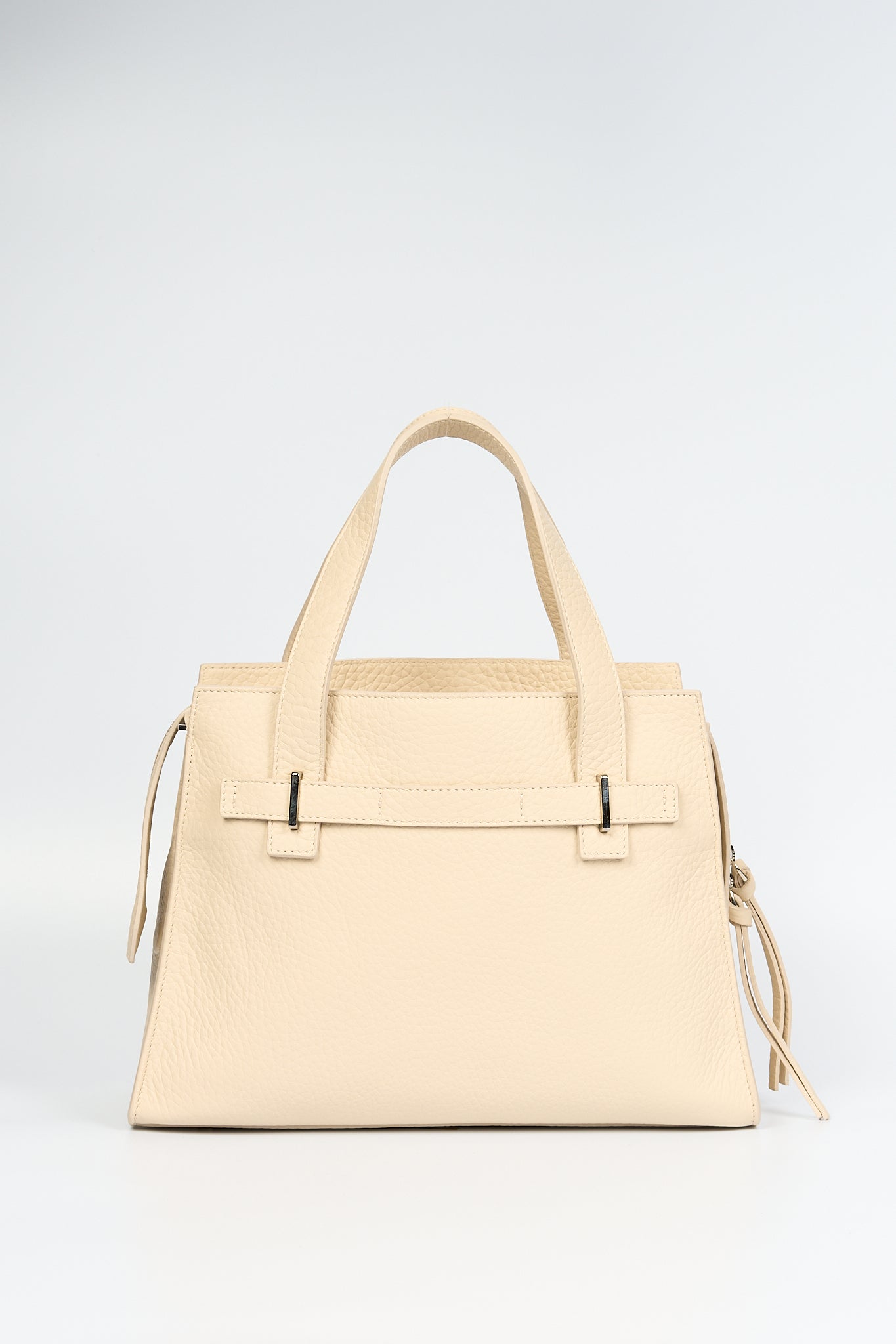 Orciani Borsa Posh a Mano Avorio Donna-4