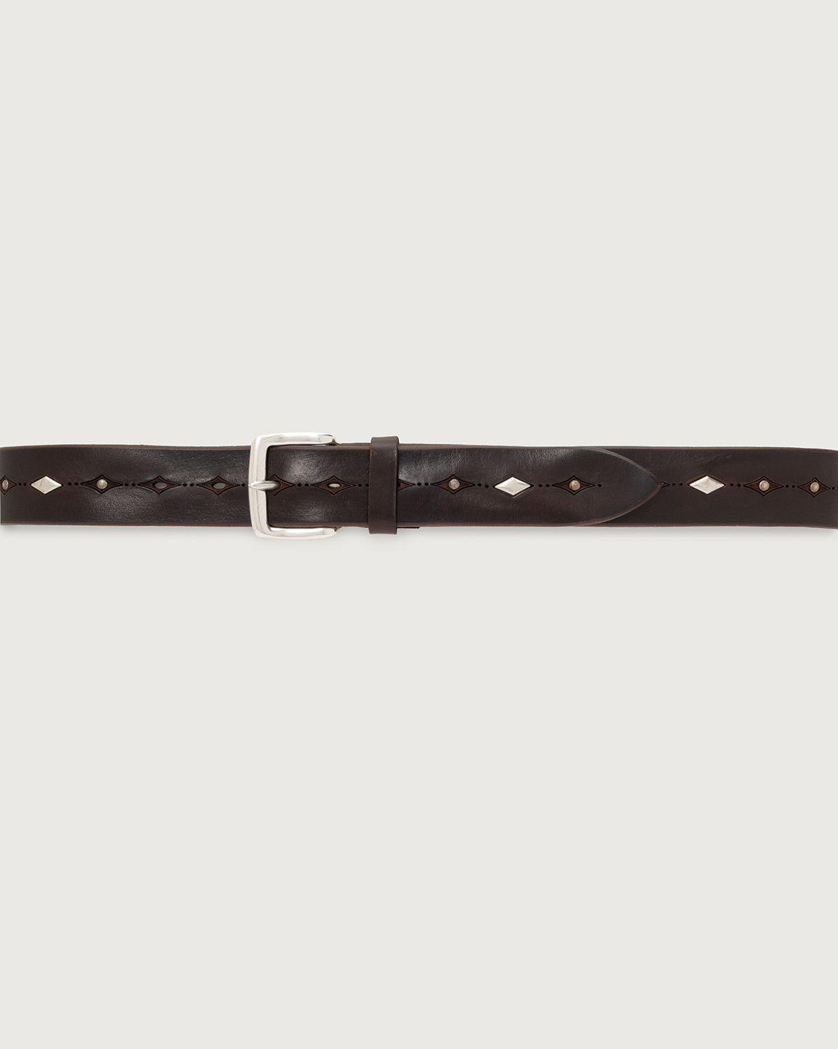 Orciani Cintura Bull Soft Borchie uomo testa di moro-3