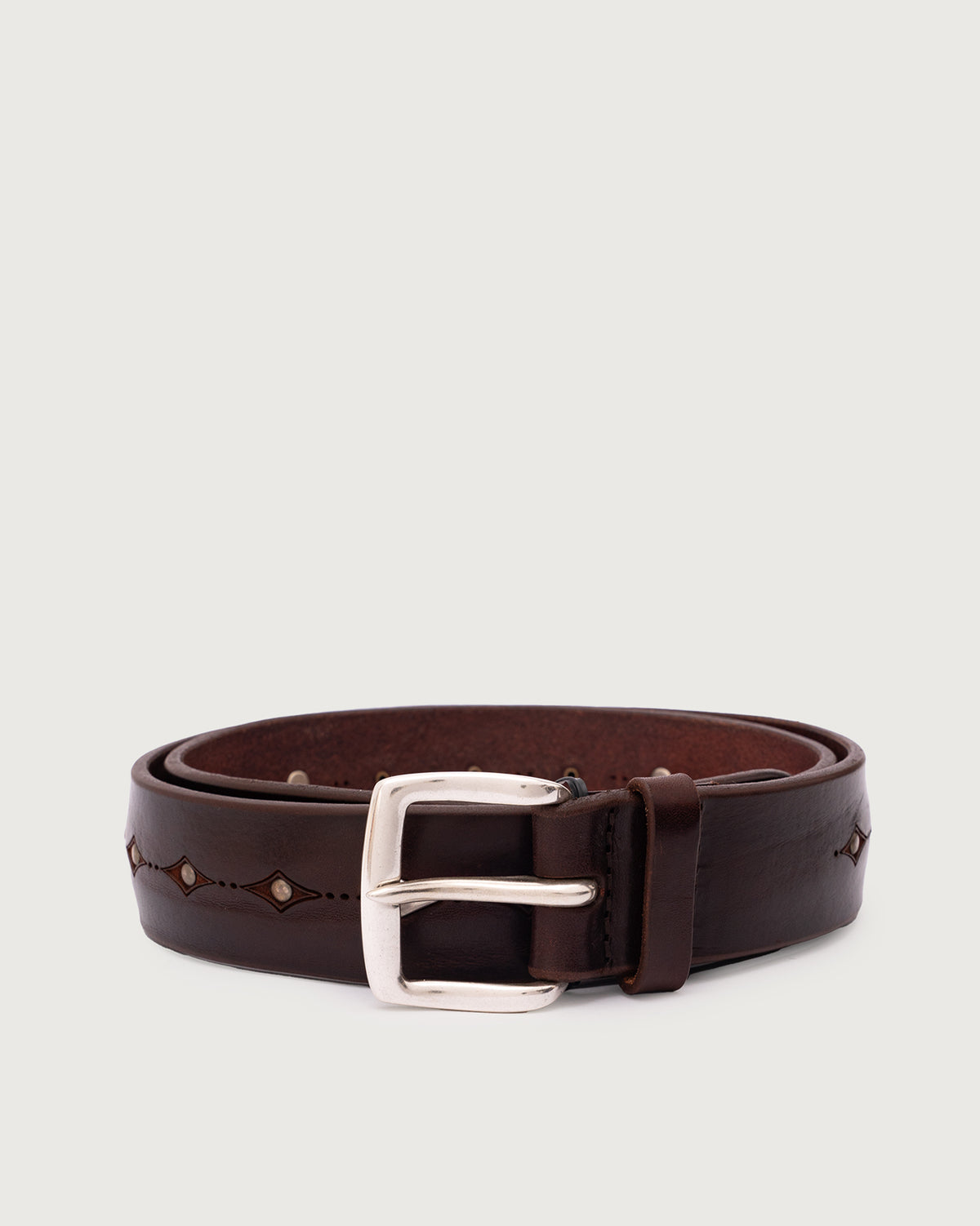 Orciani Cintura Bull Soft Borchie uomo testa di moro-1