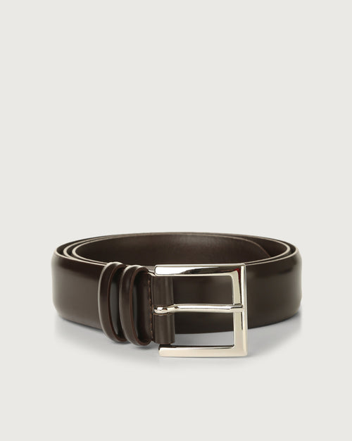 Orciani Classic Calf Belt Dark Brown Men