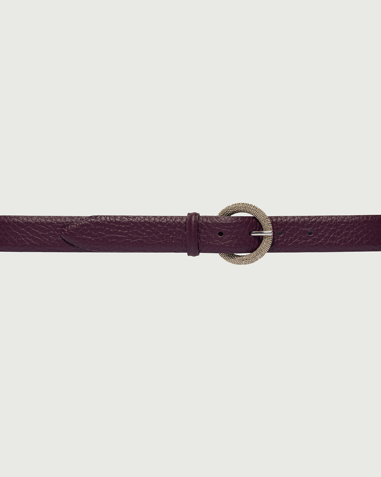 Orciani Cintura Fibbia Gioiello Tonda Bordeaux Donna-3