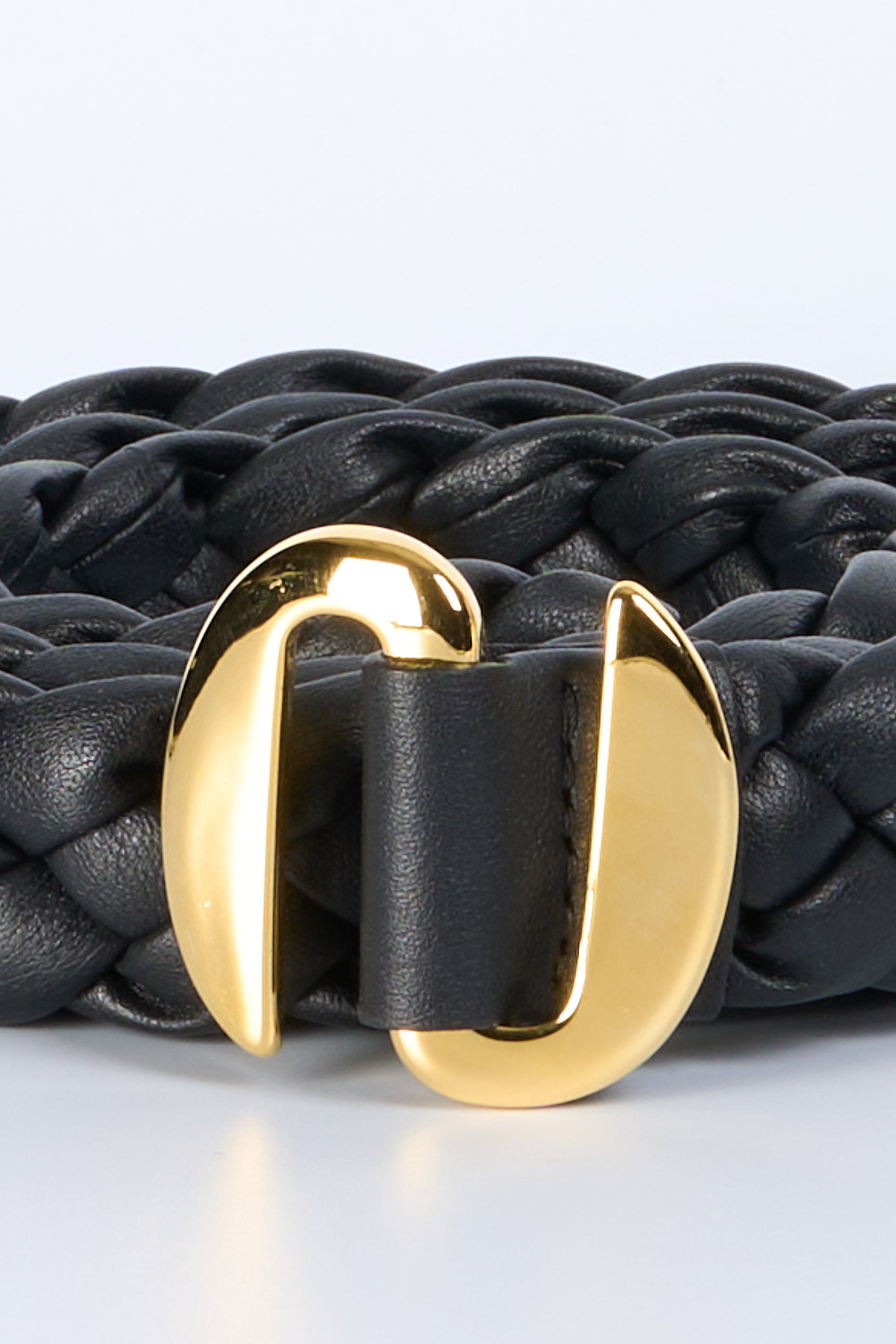Orciani Black Braided Belt Women-2