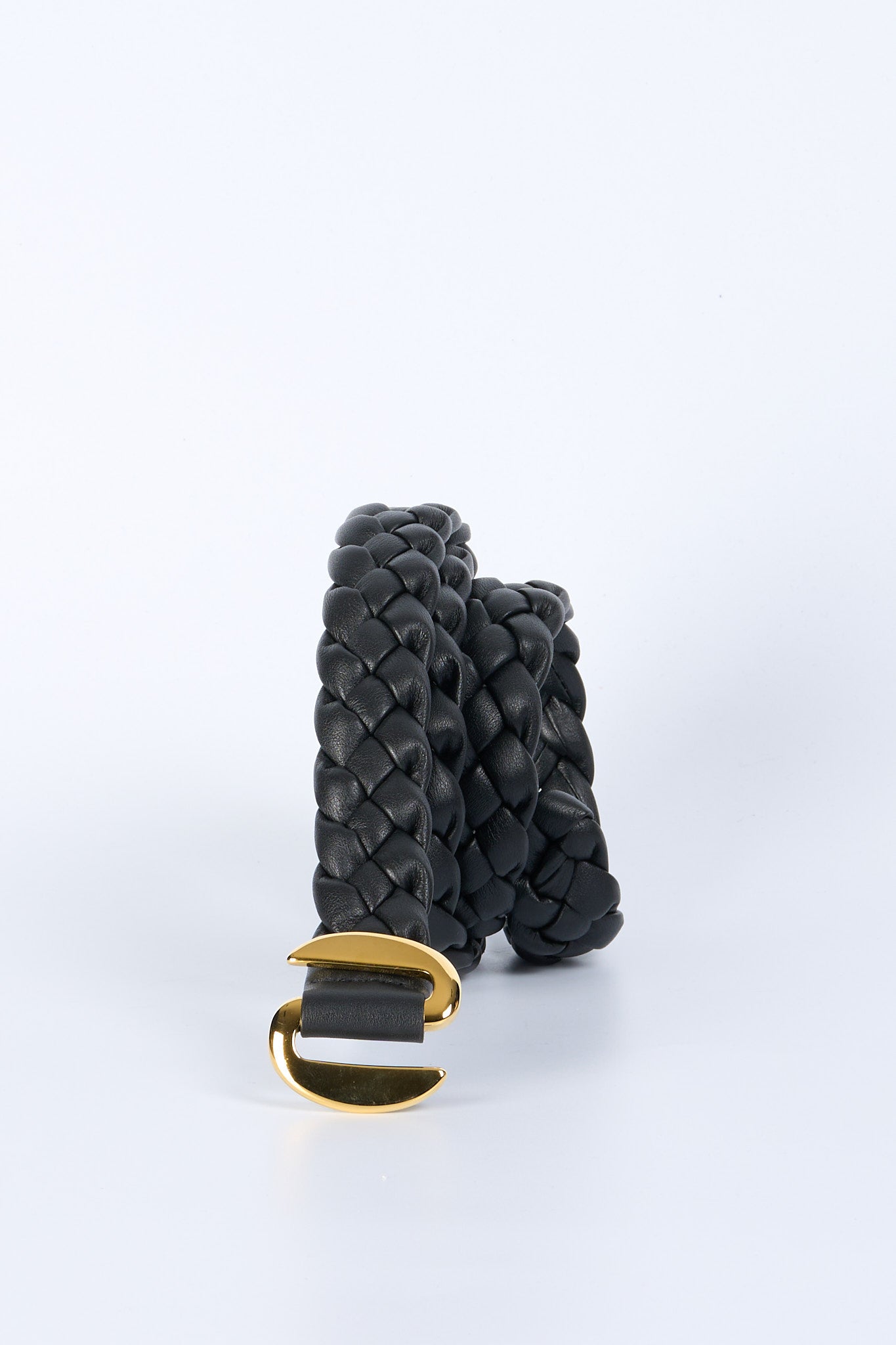 Orciani Black Braided Belt Women-3