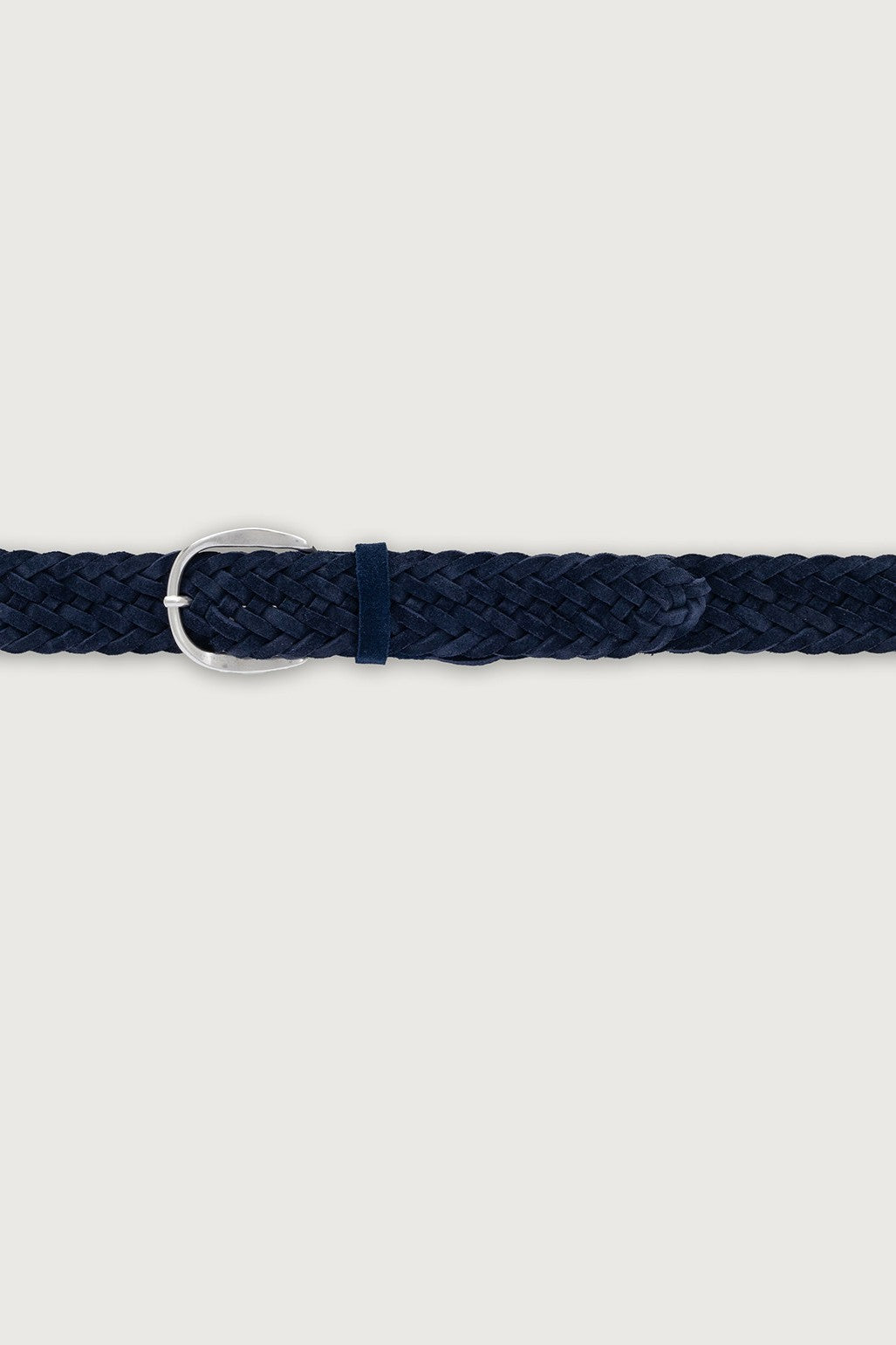 Orciani Cintura Intrecciata Suede Blu Uomo-3