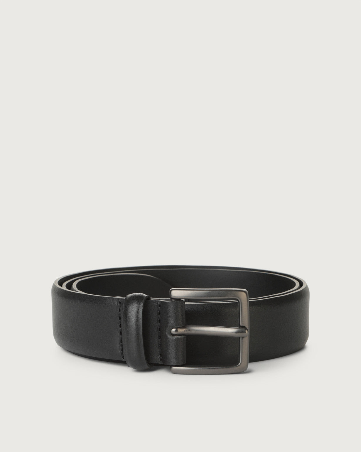 Orciani Cintura Monaco In Pelle Nero Uomo-1