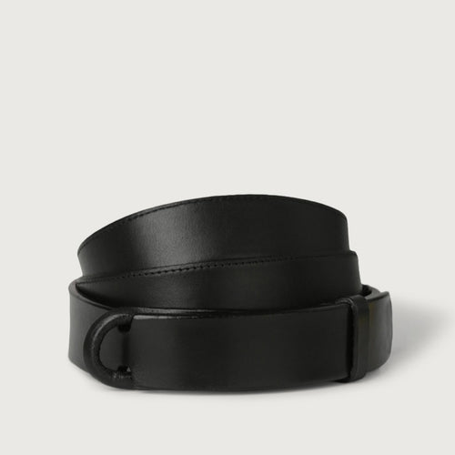 Orciani Men's Black Leather Nobuckle Belt-2