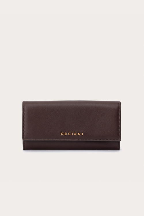 Orciani Women's Chocolate Fan Wallet