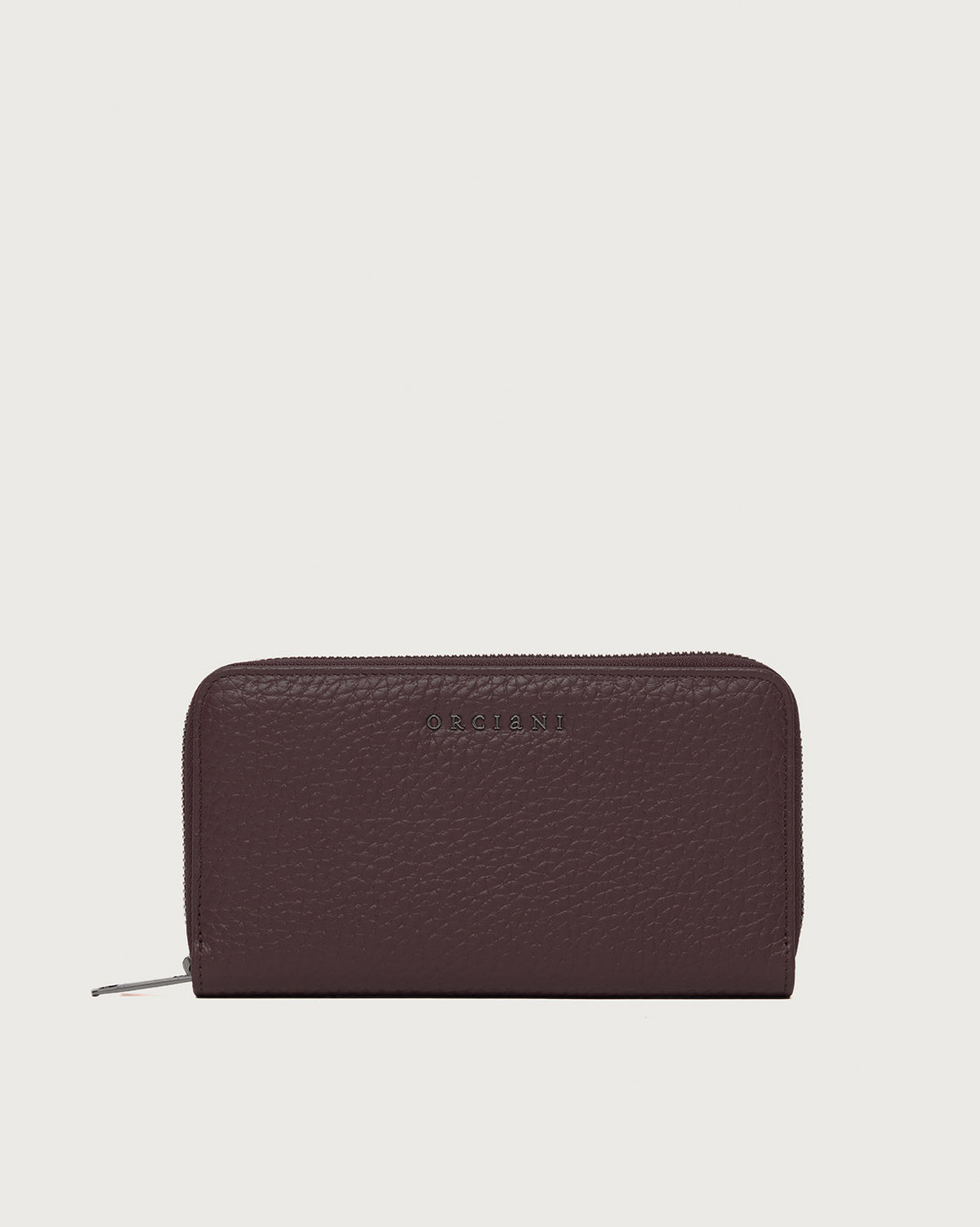 Orciani Portafoglio Zip Around Soft Bordeaux Donna-1