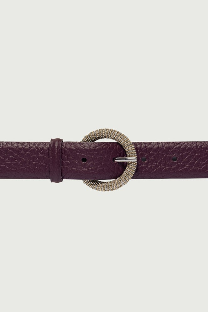 Orciani Cintura Fibbia Gioiello Tonda Bordeaux Donna-1
