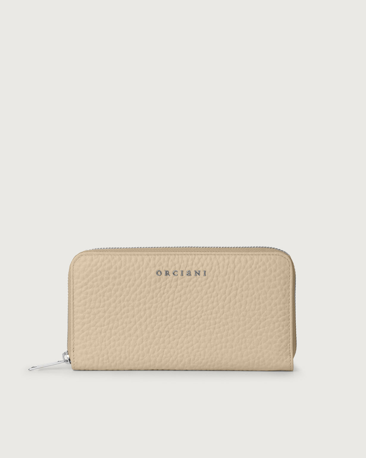 Orciani Large Zip Around Wallet Ivory Woman-1