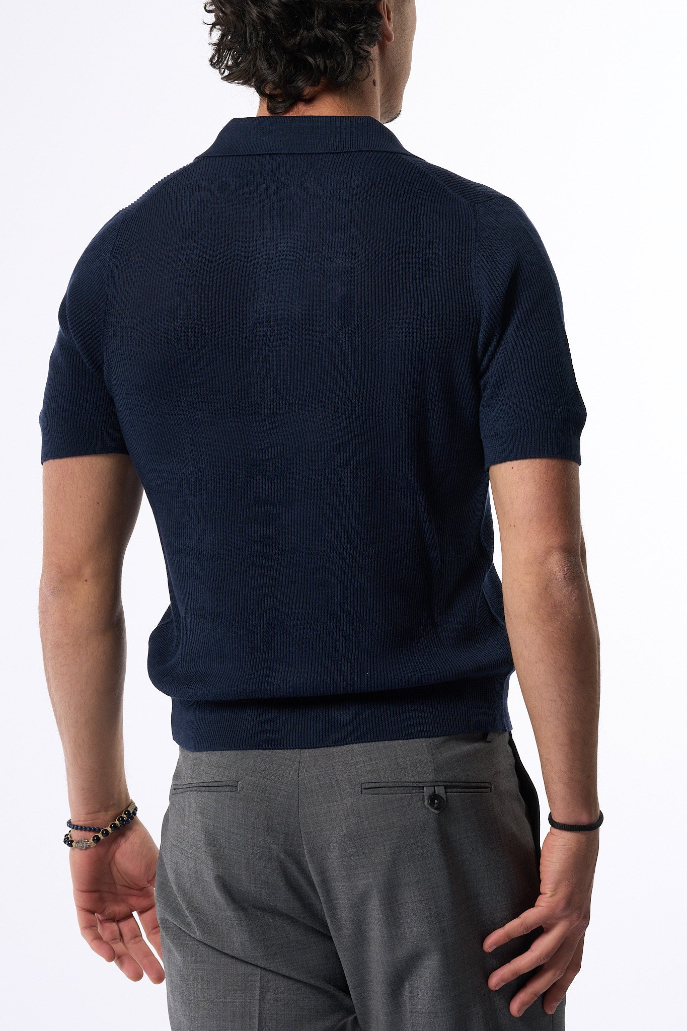 Ottaviani Camicia Costina Seta/cotone Blu Uomo-4