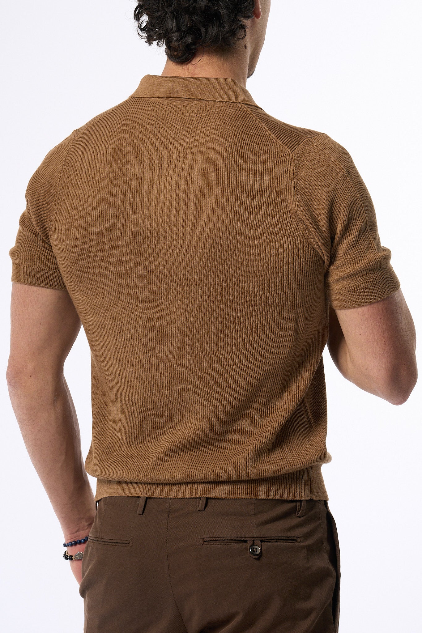 Ottaviani Camicia Costina Seta/cotone Desert Uomo-4