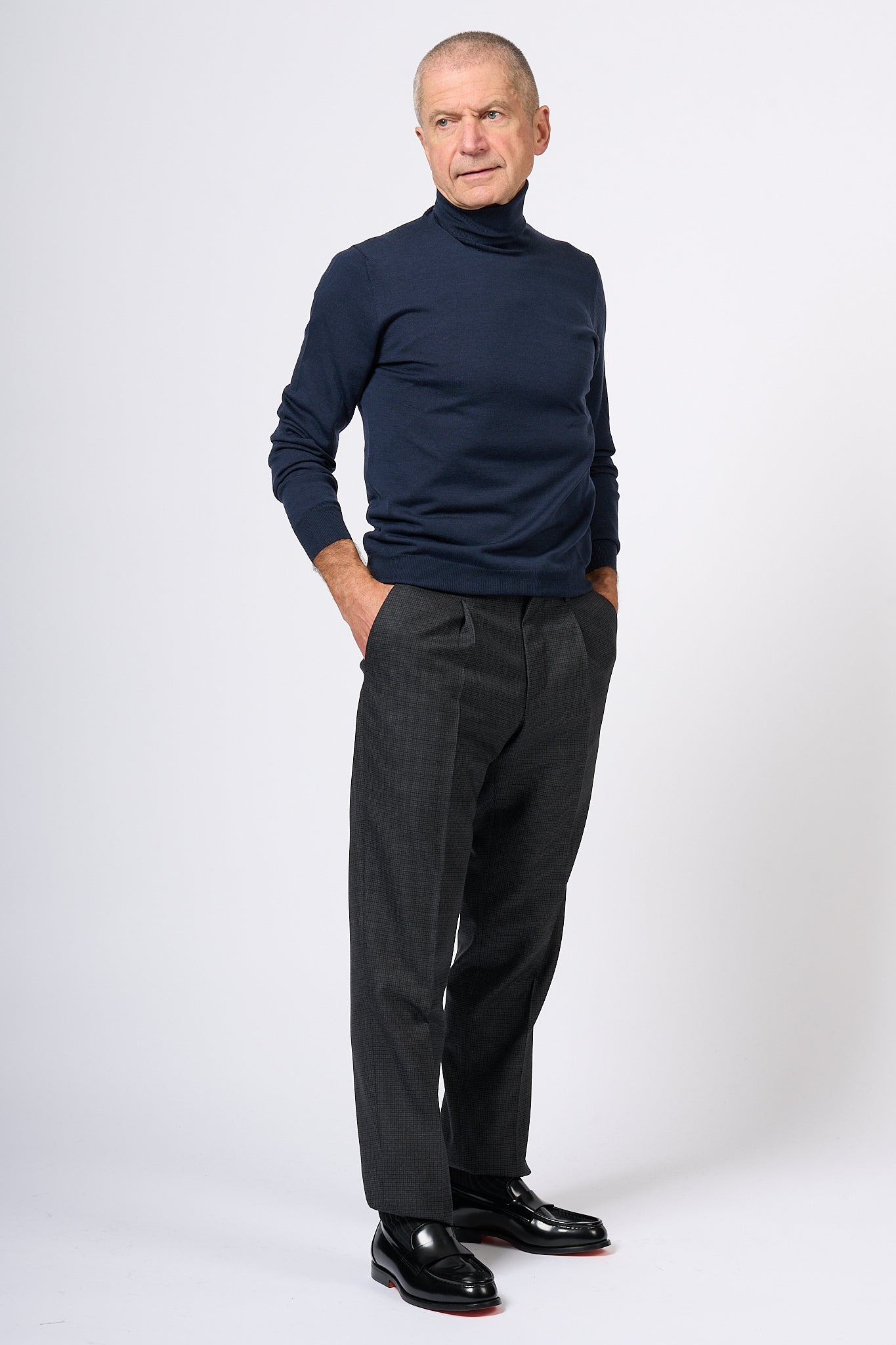 Ottaviani Pukaky Blue Turtleneck Men-5