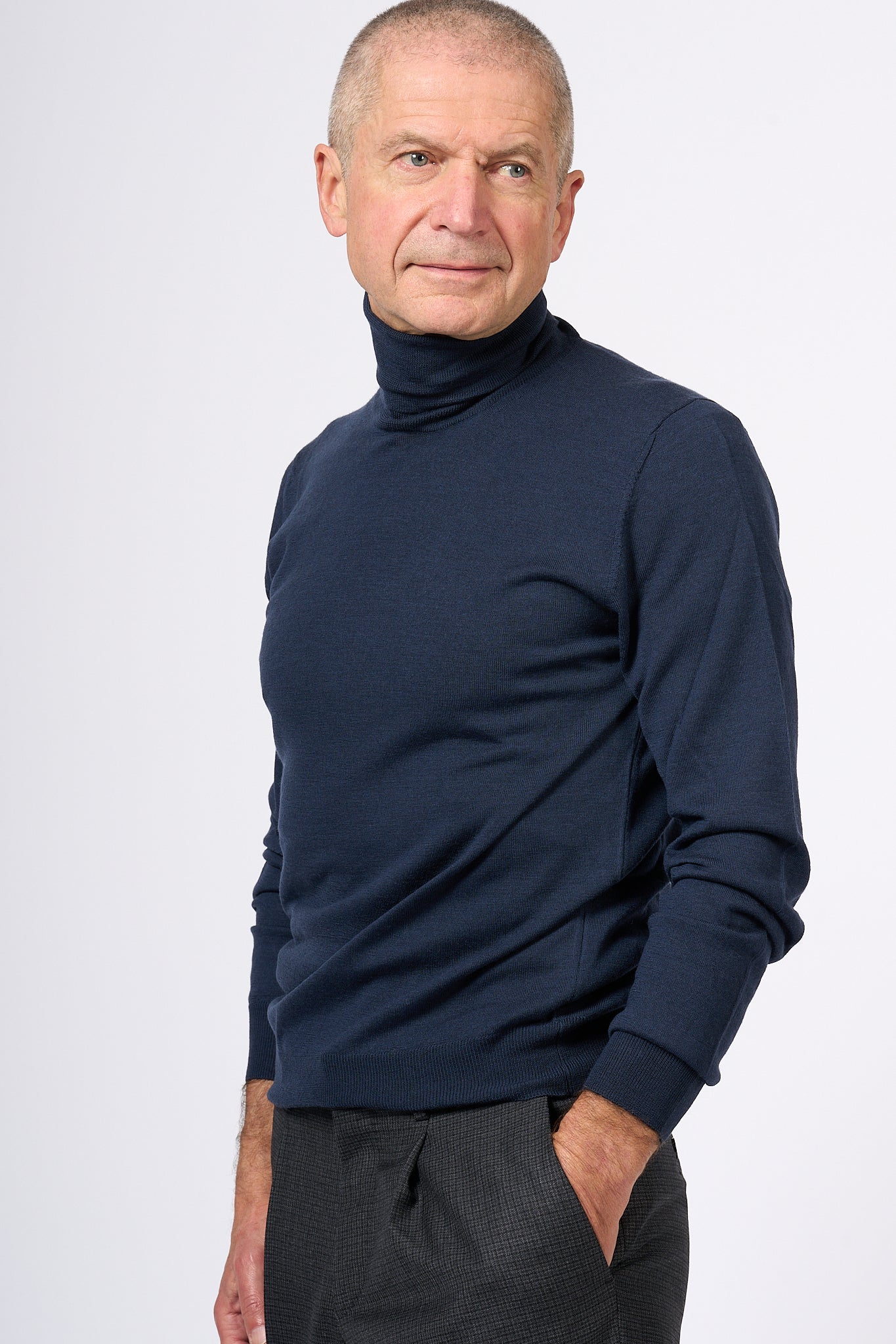 Ottaviani Pukaky Blue Turtleneck Men-1