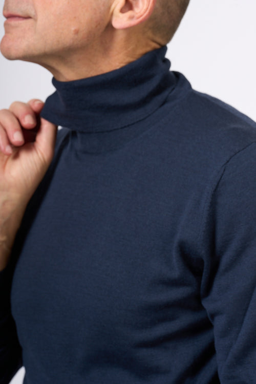 Ottaviani Pukaky Blue Turtleneck Men-2