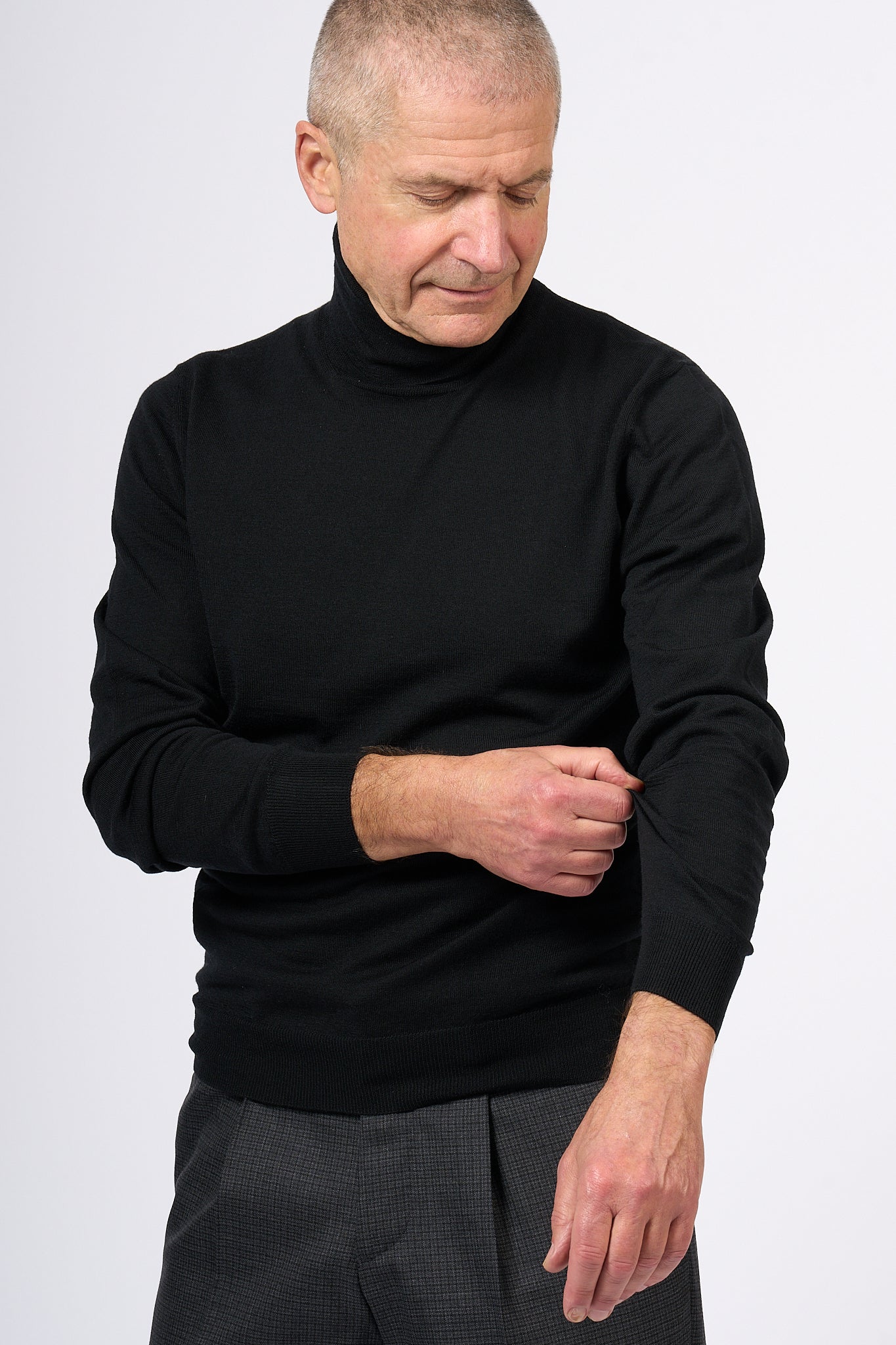 Ottaviani Pukaky Black Turtleneck Men-1