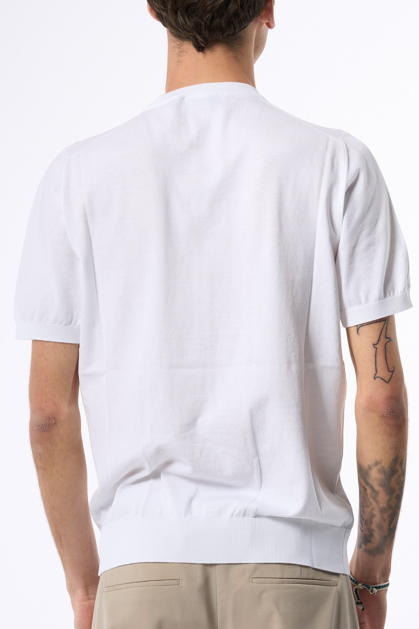 Ottaviani Maglia Manica Corta Giza Calata Bianco Uomo-4