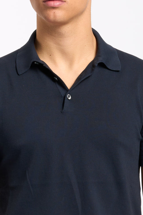 Ottaviani Polo Cotone Giza Blu Uomo-2