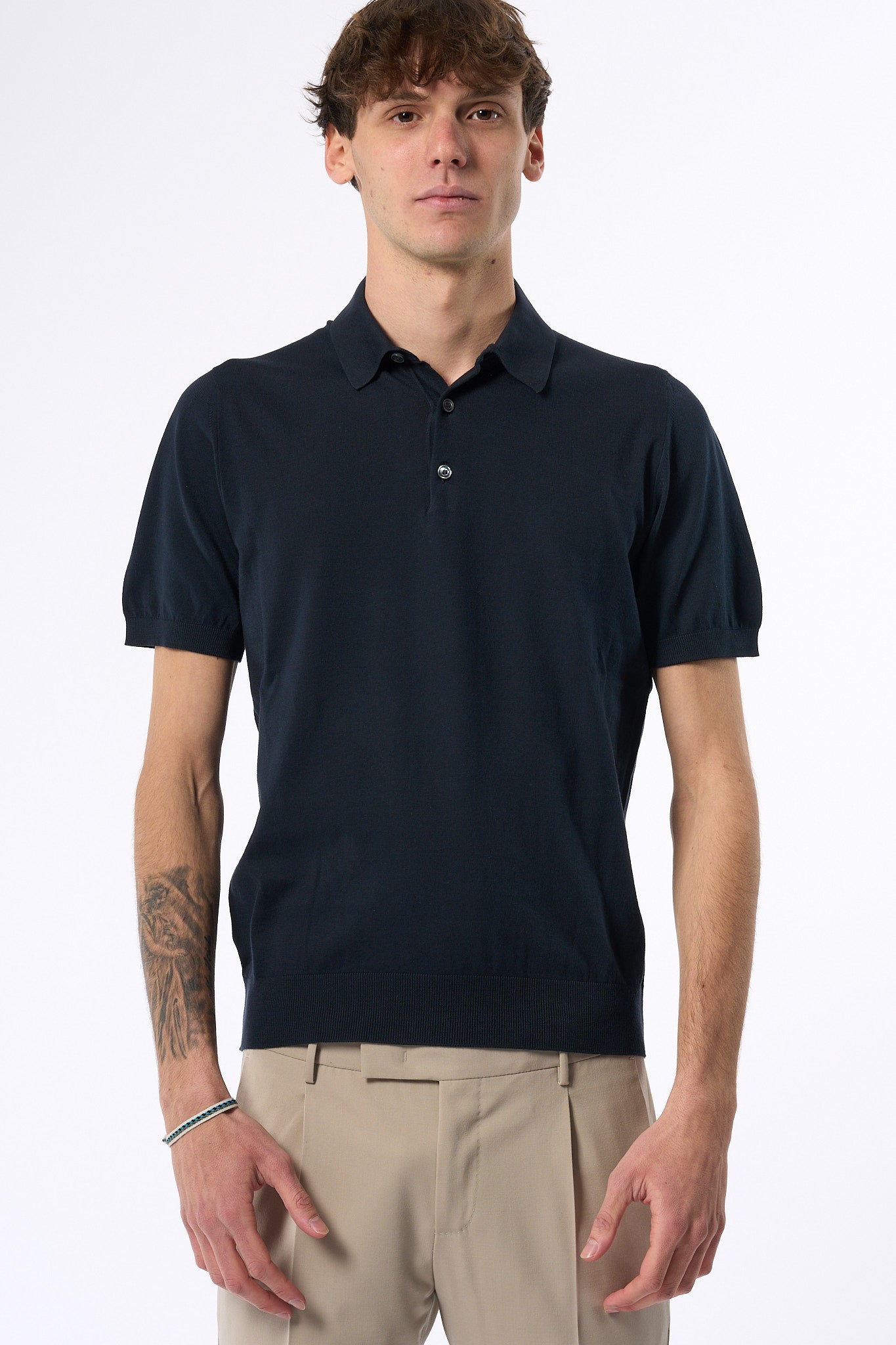 Ottaviani Polo Giza Blu Uomo-6
