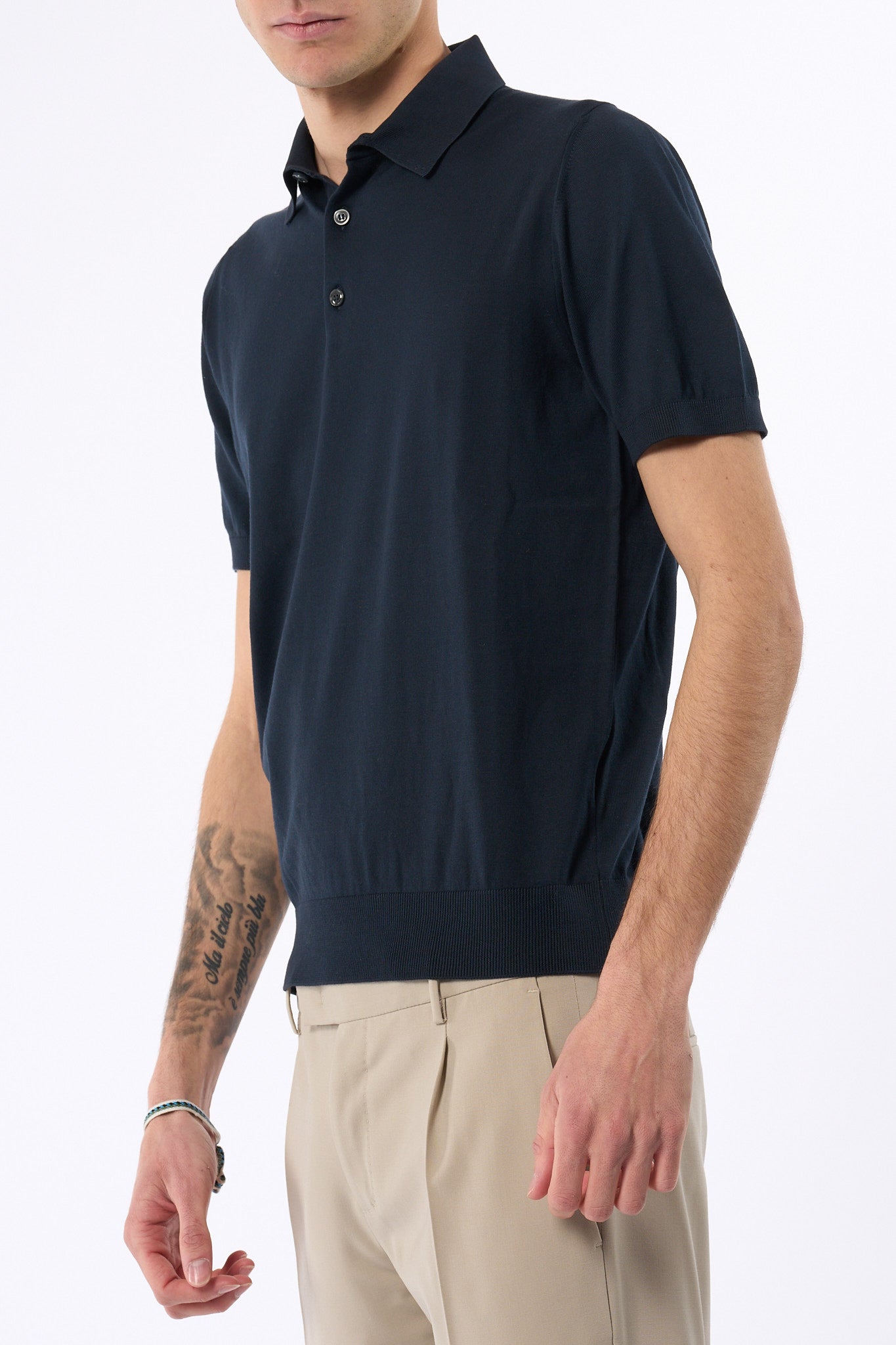 Ottaviani Polo Giza Blu Uomo-1