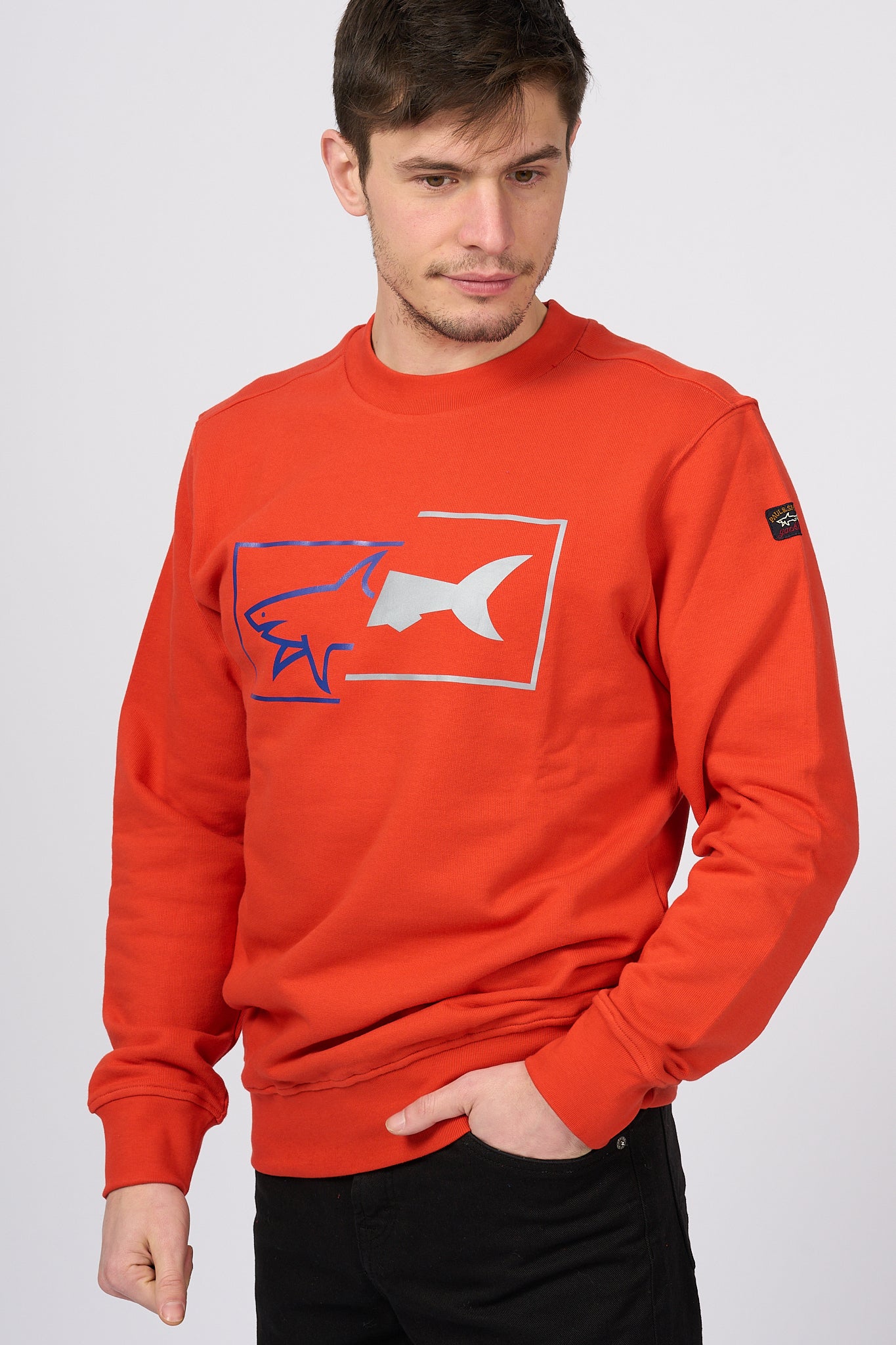 Paul&shark Felpa Girocollo Arancione Uomo-1