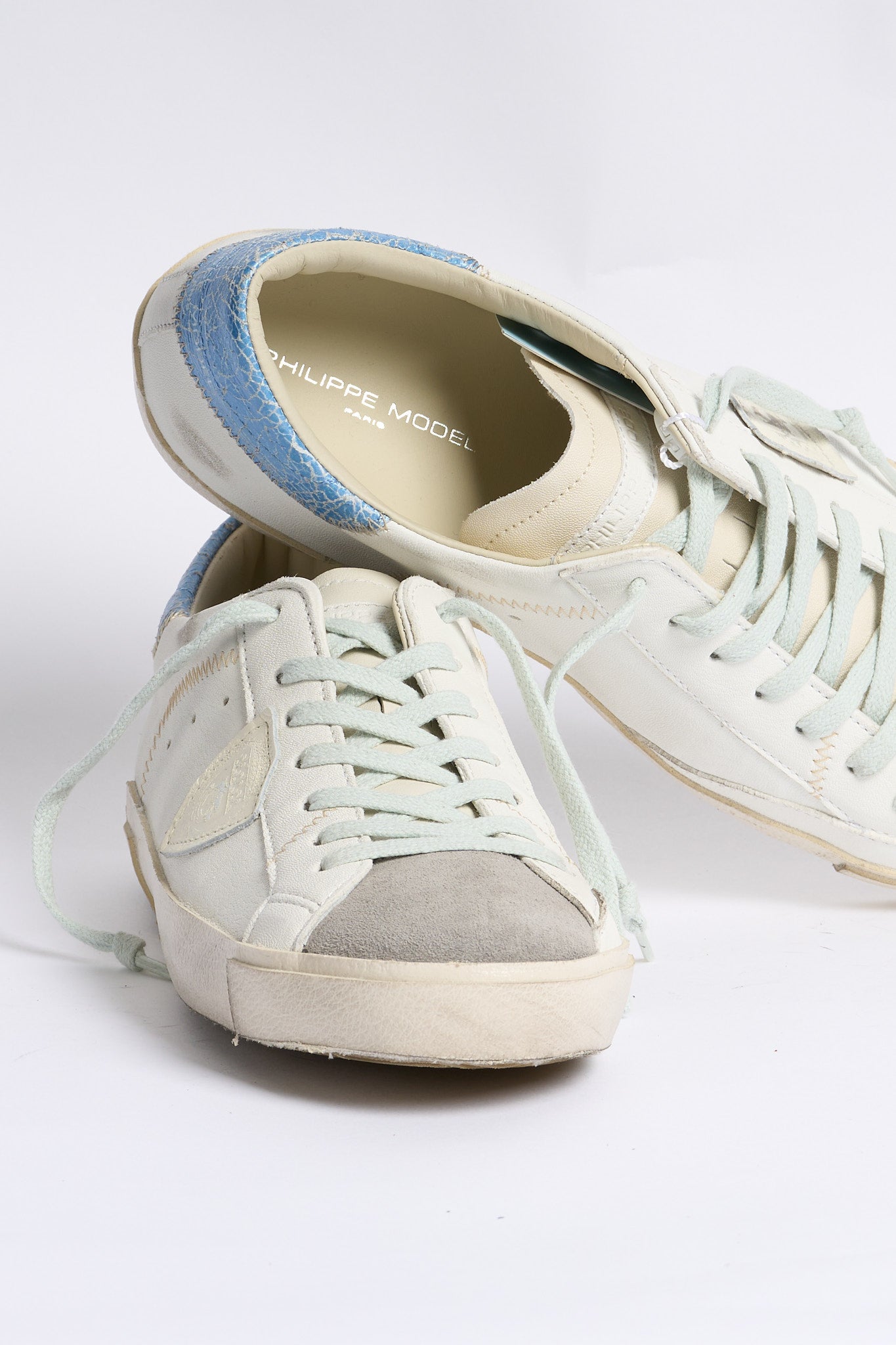 Philippe model Sneaker PARIS Bianco/Azzurro Uomo-5