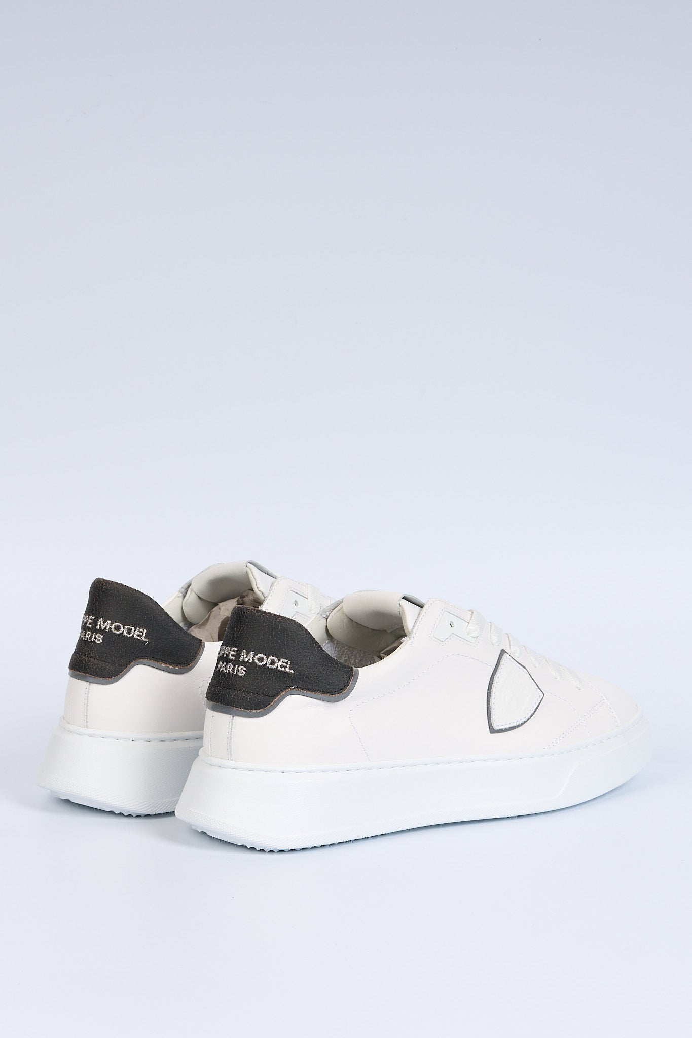 Philippe model Sneaker Temple Pelle Bianco/nero Uomo-3