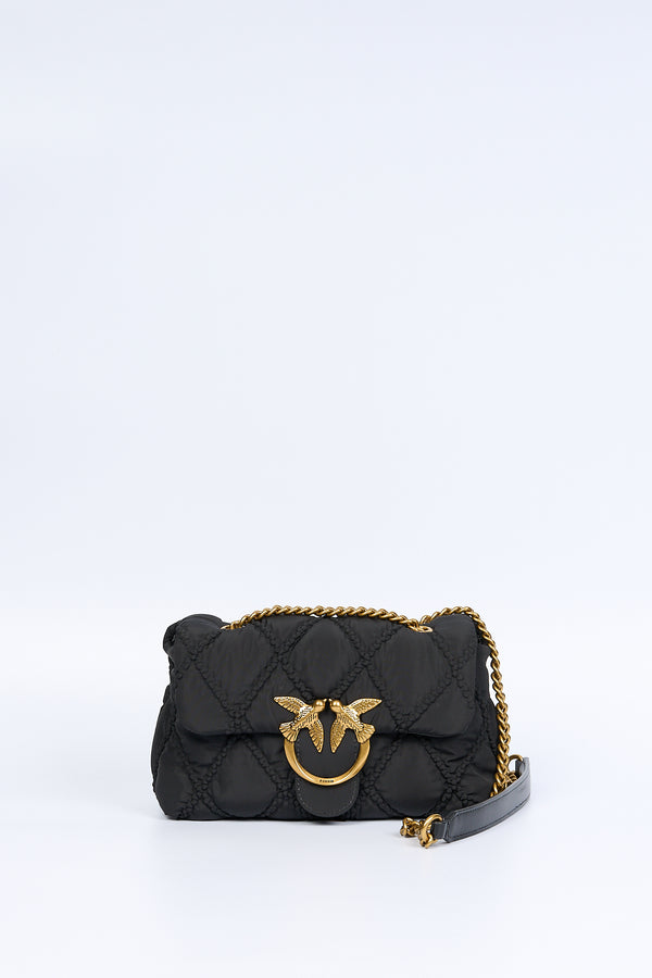 Pinko Borsa Love Mini Puff Nylon Nero Donna