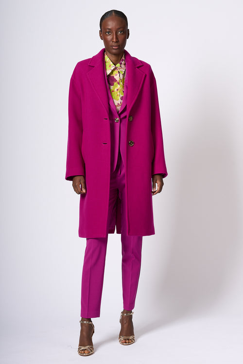Pinko Women's Enter Coat in Purple Cloth
