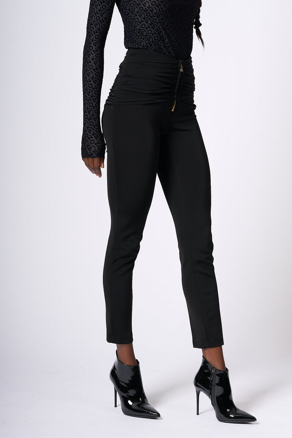 Pinko Pantalone Pisolo con Zip Nero Donna