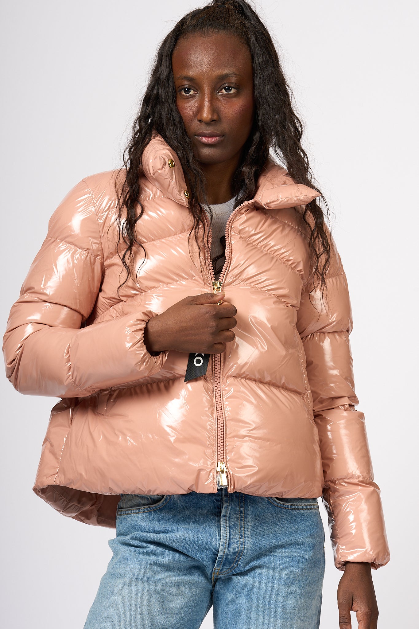 Pinko Mirco Short Down Jacket Pink Women-2