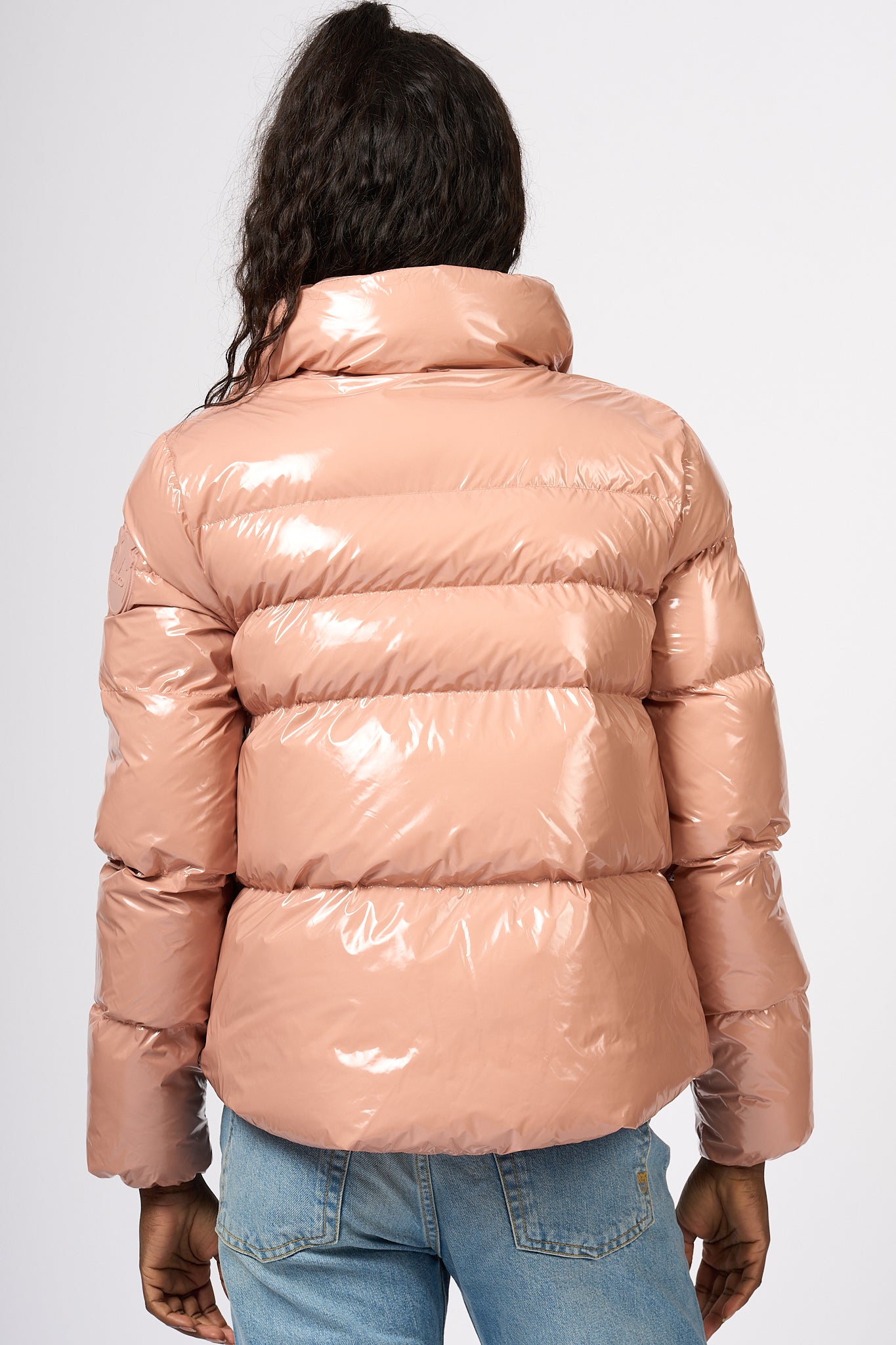 Pinko Mirco Short Down Jacket Pink Women-4