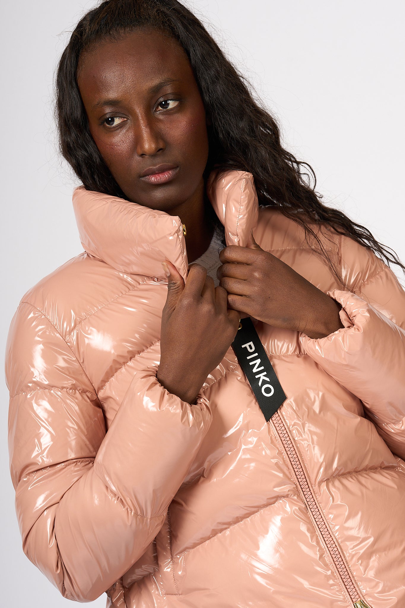 Pinko Mirco Short Down Jacket Pink Women-5