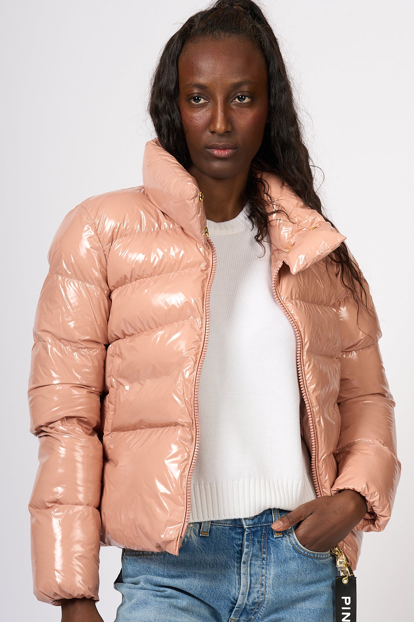 Pinko Mirco Short Down Jacket Pink Women-6