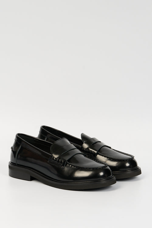 Poeve Mocassino Spazzolato Nero Donna-2