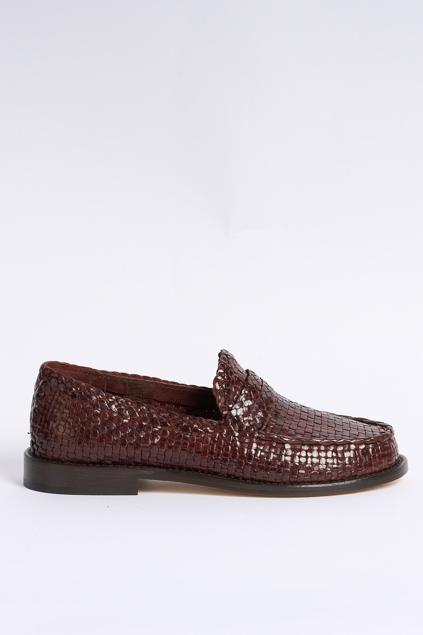 Poeve Mocassino Maverick Intrecciato Marrone Donna-1
