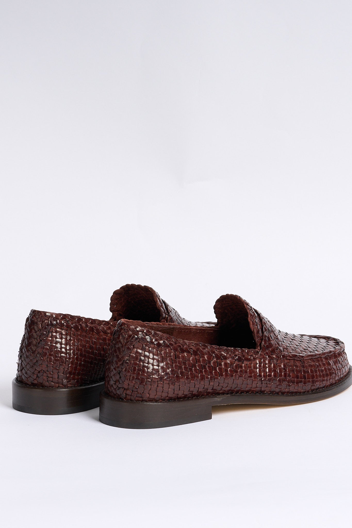 Poeve Mocassino Maverick Intrecciato Marrone Donna-4