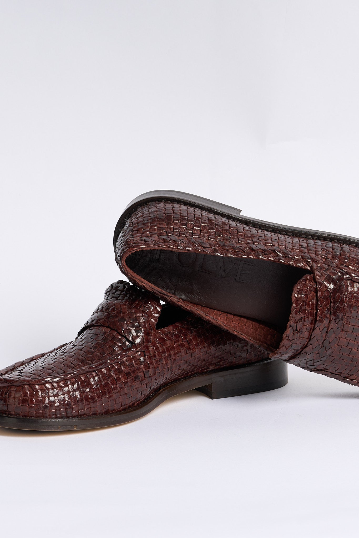 Poeve Mocassino Maverick Intrecciato Marrone Donna-6
